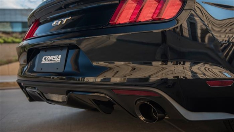 Ford Mustang Performance Exhaust - Dual Rear Exit - CORSA Performance - Cat-Back + X-Pipe Xtreme - Black - `15-`17